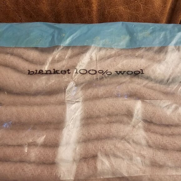 Vintage Consul 100% Wool Blanket, 80x90 Size, Beige, Original Packaging - Picture 5 of 14